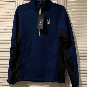 Spyder Navy and Black Half-Zip Pullover